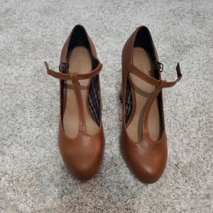 Crown Vintage T Strap Mary Jane Heels